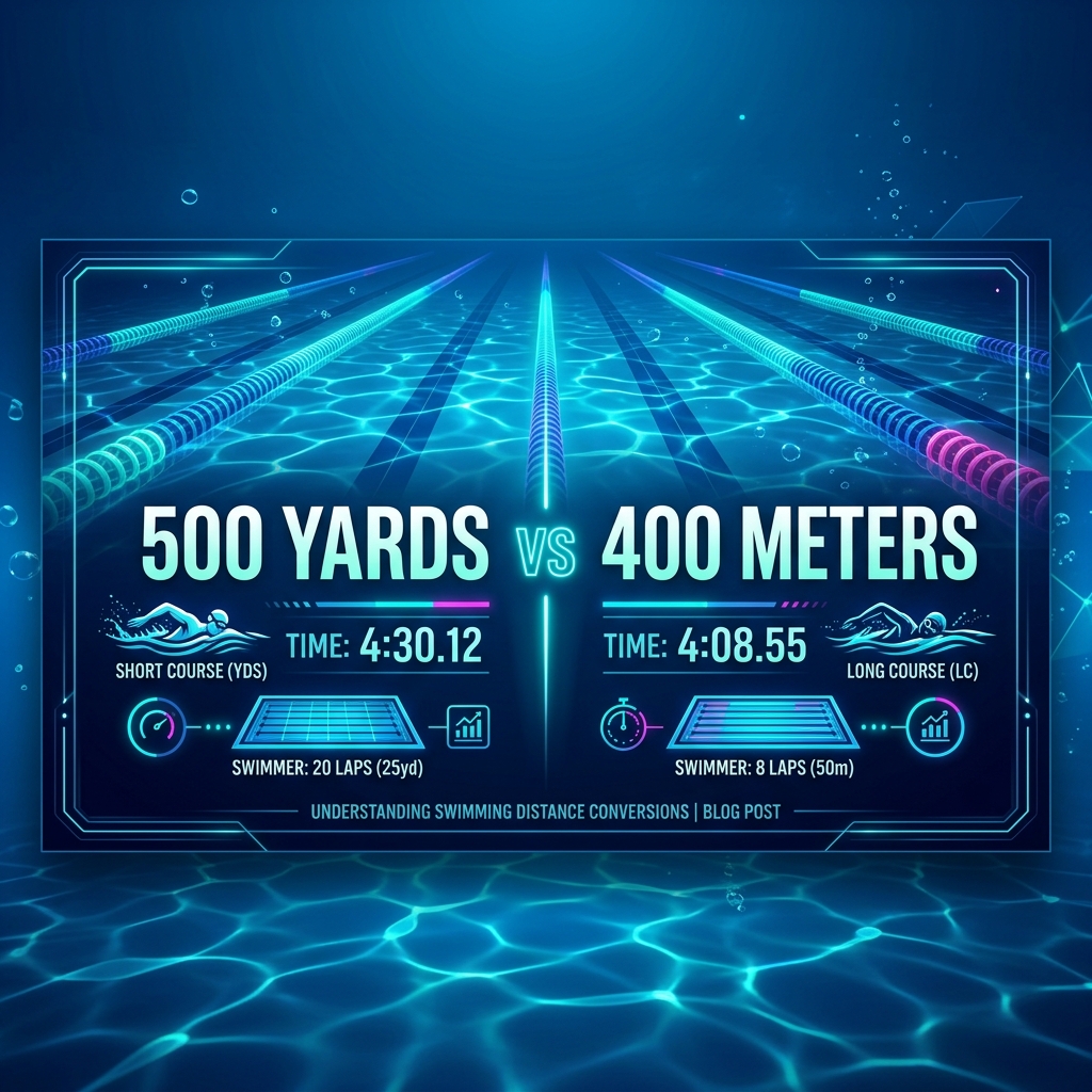 500 Yard to 400 Meter Free Swim Conversion Guide