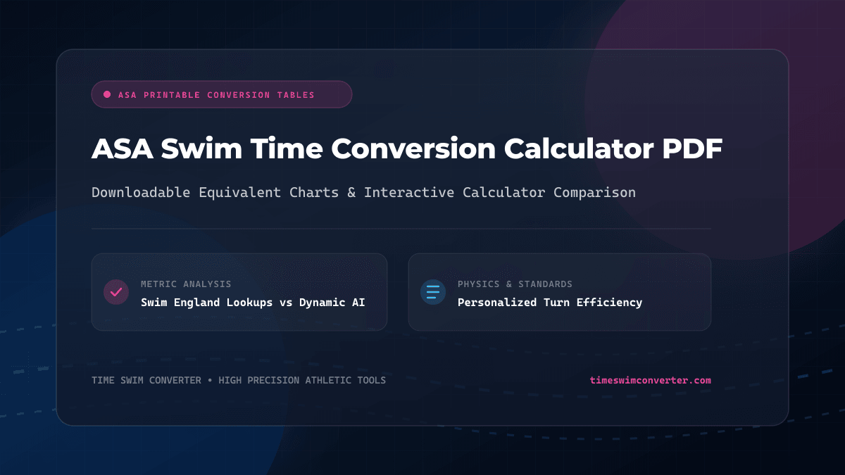 ASA Swim Time Conversion Calculator PDF: Printable Equivalent Charts & Guide