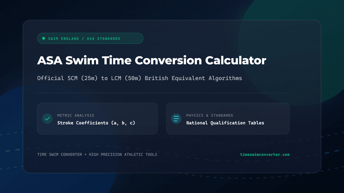 ASA Swim Time Conversion Calculator: Official Swim England SCM to LCM Tables