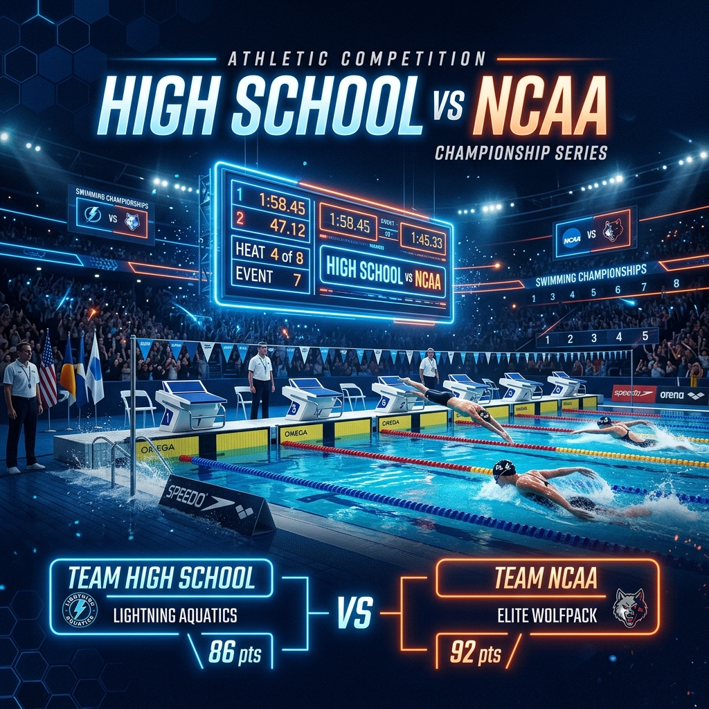 High School vs NCAA Swimming Time Standards & Cut Times