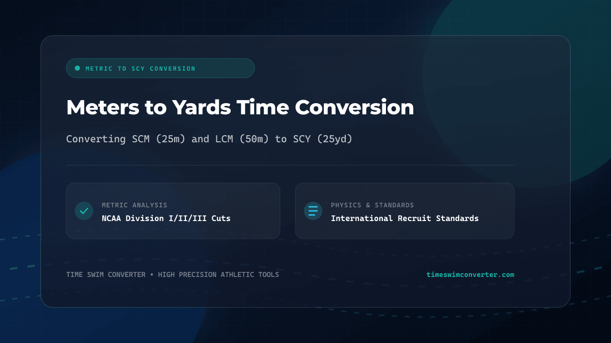 Meters to Yards Time Conversion: SCM & LCM to SCY Swimming Guide
