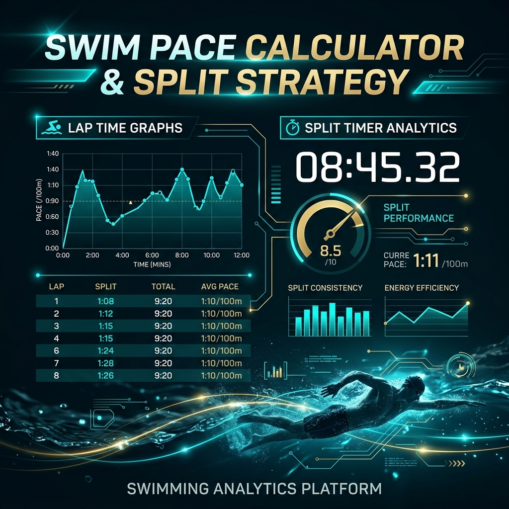 Swim Pace Calculator & Split Strategy Guide: Pacing 200m & 400m Races