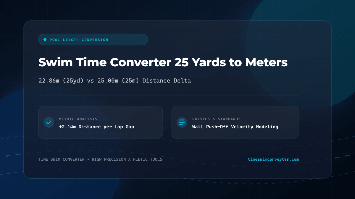 Swim Time Converter 25 Yards to Meters: 25yd to 25m Pool Conversion