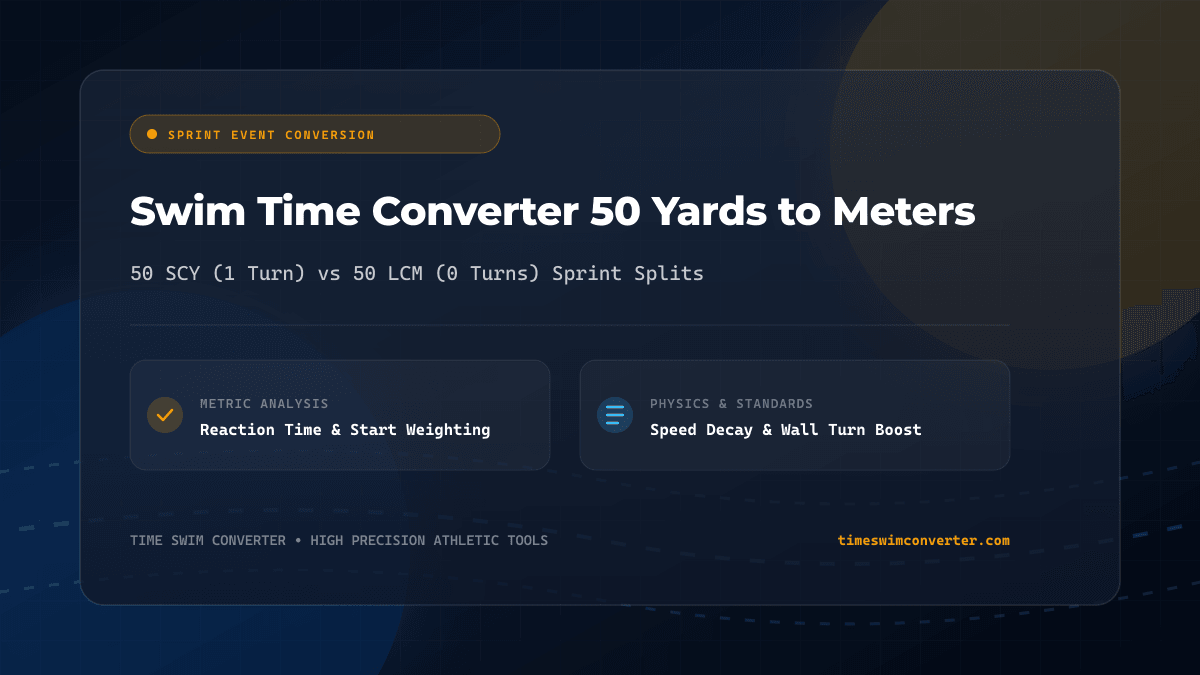 Swim Time Converter 50 Yards to Meters: 50 SCY to 50 SCM & 50 LCM Sprint Guide