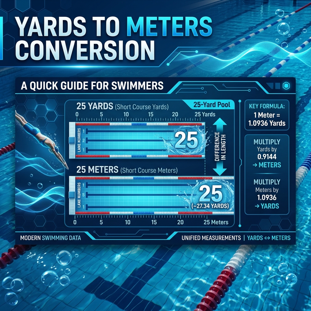 Yards to Meters Swimming Conversion Explained: Pool Distance Math